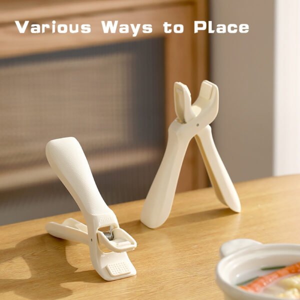 Anti-scalding Silicone Non-slip Take Bowl Clip Hot Plate Gripper, Stainless Steel Pot Clip Pan Gripper, Durable Bowl Holder Tongs Plate Retriever, Anti-scalding Dish Gripper - Image 2