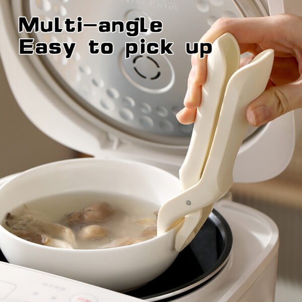 Anti-scalding Silicone Non-slip Take Bowl Clip Hot Plate Gripper, Stainless Steel Pot Clip Pan Gripper, Durable Bowl Holder Tongs Plate Retriever, Anti-scalding Dish Gripper - Image 9